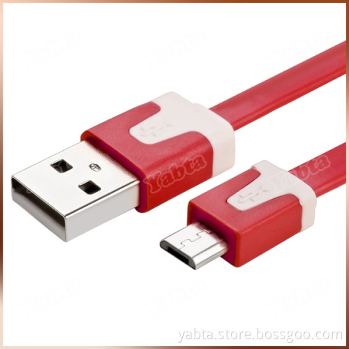 8 Pin Lightn USB Cable For Iphone Flat Power Cable Red